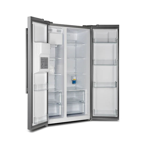 FORNO Salerno 40" 20 cu. ft. Side-by-Side Built-In Refrigerator with Water and Ice Dispenser and Grill Trim Kit, FFRBI1844-40SG