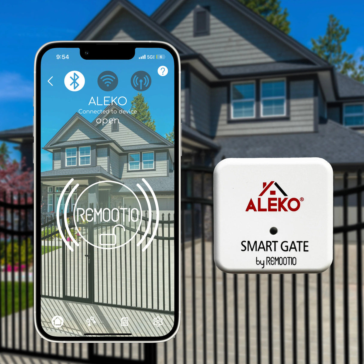 Aleko Smart Single Swing Gate Operator - GG650/AS650 AC/DC - ETL Certified - Accessory Kit ACC5