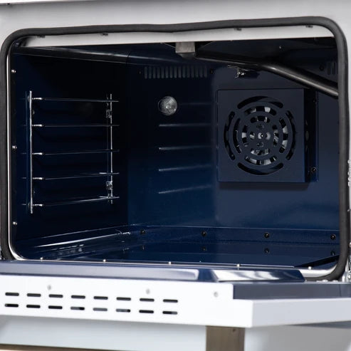 Forno Massimo 30-Inch White Freestanding Gas Range, 5 Burners, True Convection Oven