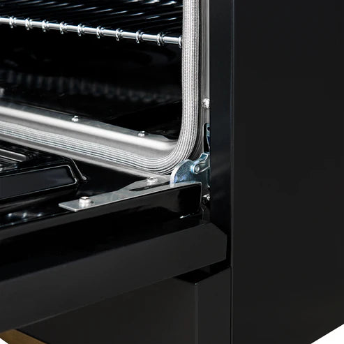 FORNO Antico 36" 4.5 cu. ft. Gas Range with 6 Sealed Burners in Black with Antique Brass Accents, FFSGS6219-36BLK