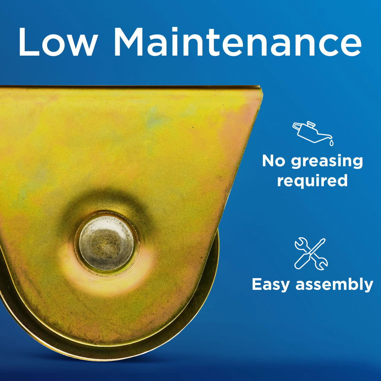 Aleko 3 1/2 U-Groove Gate Wheel for Sliding Gate Track