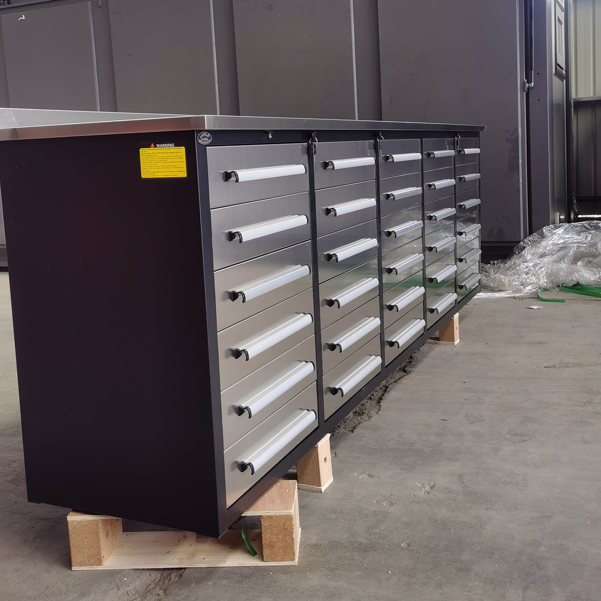 10ft Workbench Storage Cabinet with 30 Drawers