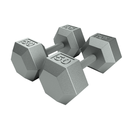6 Sided Cast Iron Dumbbell (05-100 lbs Sets)