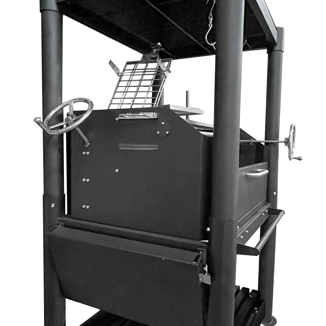 Gaucho Grill with Firebox Argentine Style All in Black with 6 Distinct Grilling Areas Tagwood BBQ02SIB - PRE-ORDER