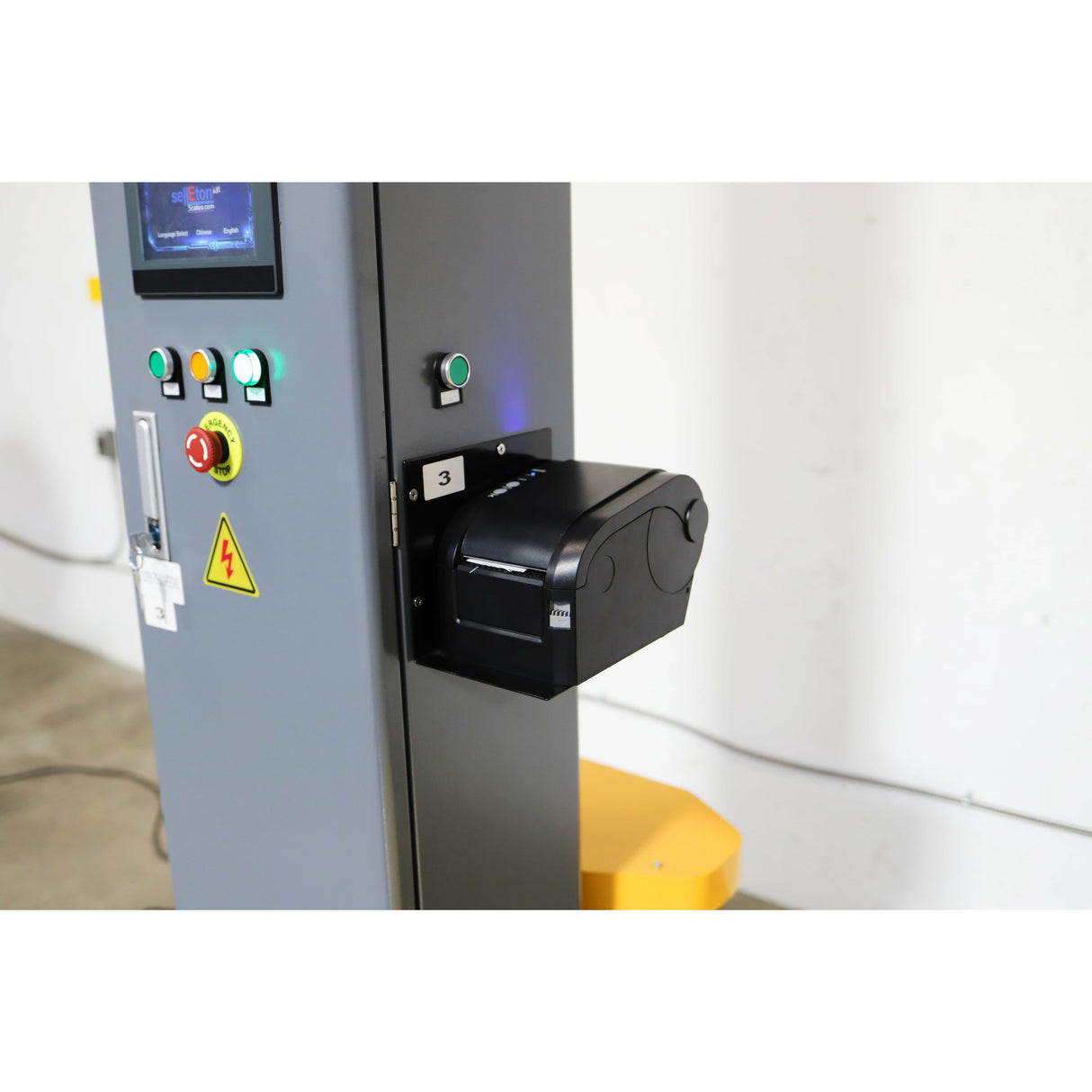 Prime Scales SL-K120 Industrial Pre-Stretch Selleton Wrapping Machine with Built-in Scale l 5000 lbs x 1 lb