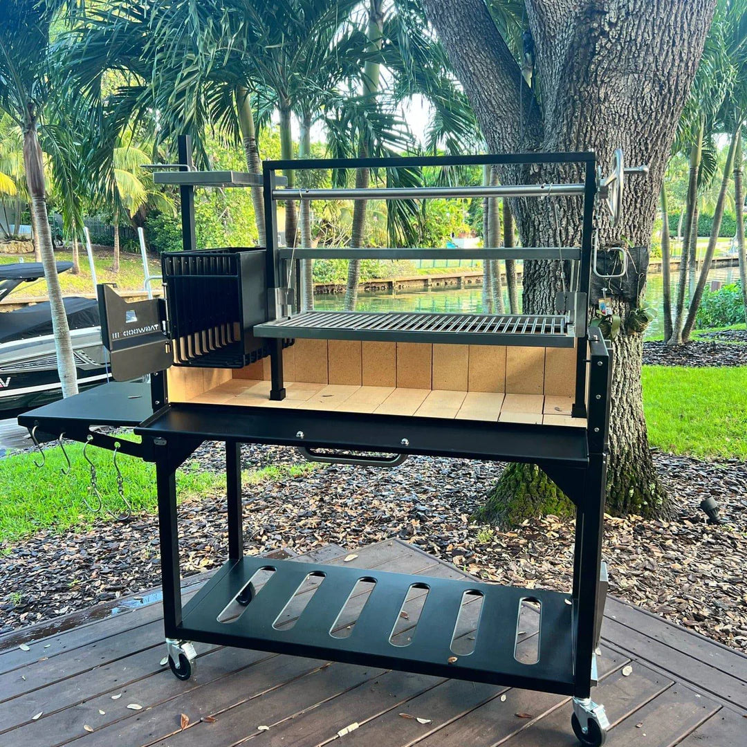 Premium Freestanding Grill Four Cooking Zones Cold-Roll Steel 304 Stainless Steel Tagwood BBQ03SI