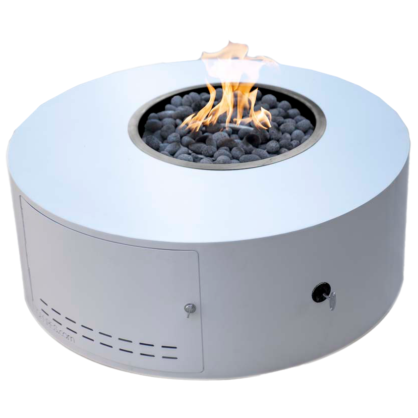 The Outdoor Plus Isla Metal Fire Pit - Low Profile plus Free Cover