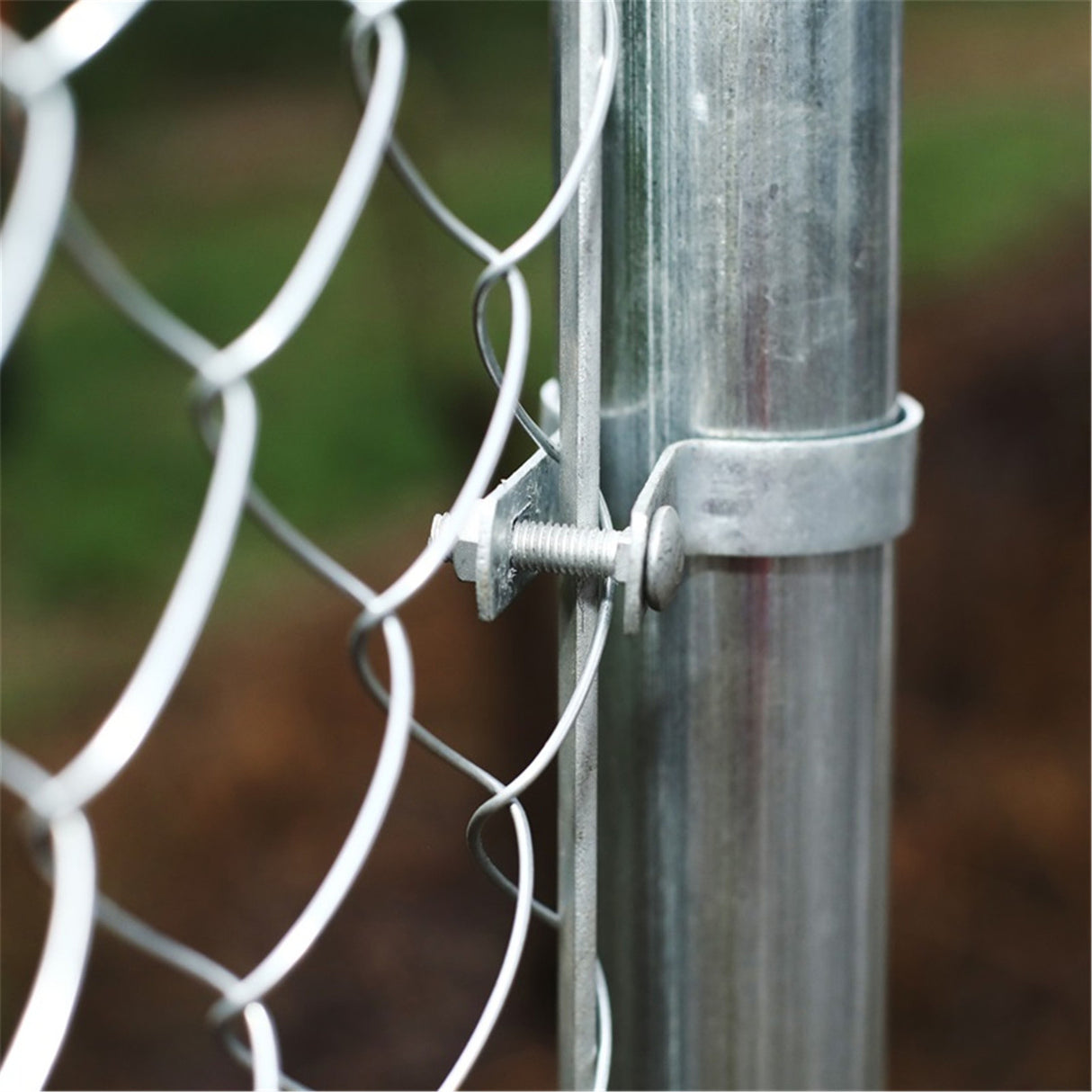 Aleko Galvanized Steel Chain Link Fence - Complete Kit - 5 x 50 Feet - 11.5 AW Gauge