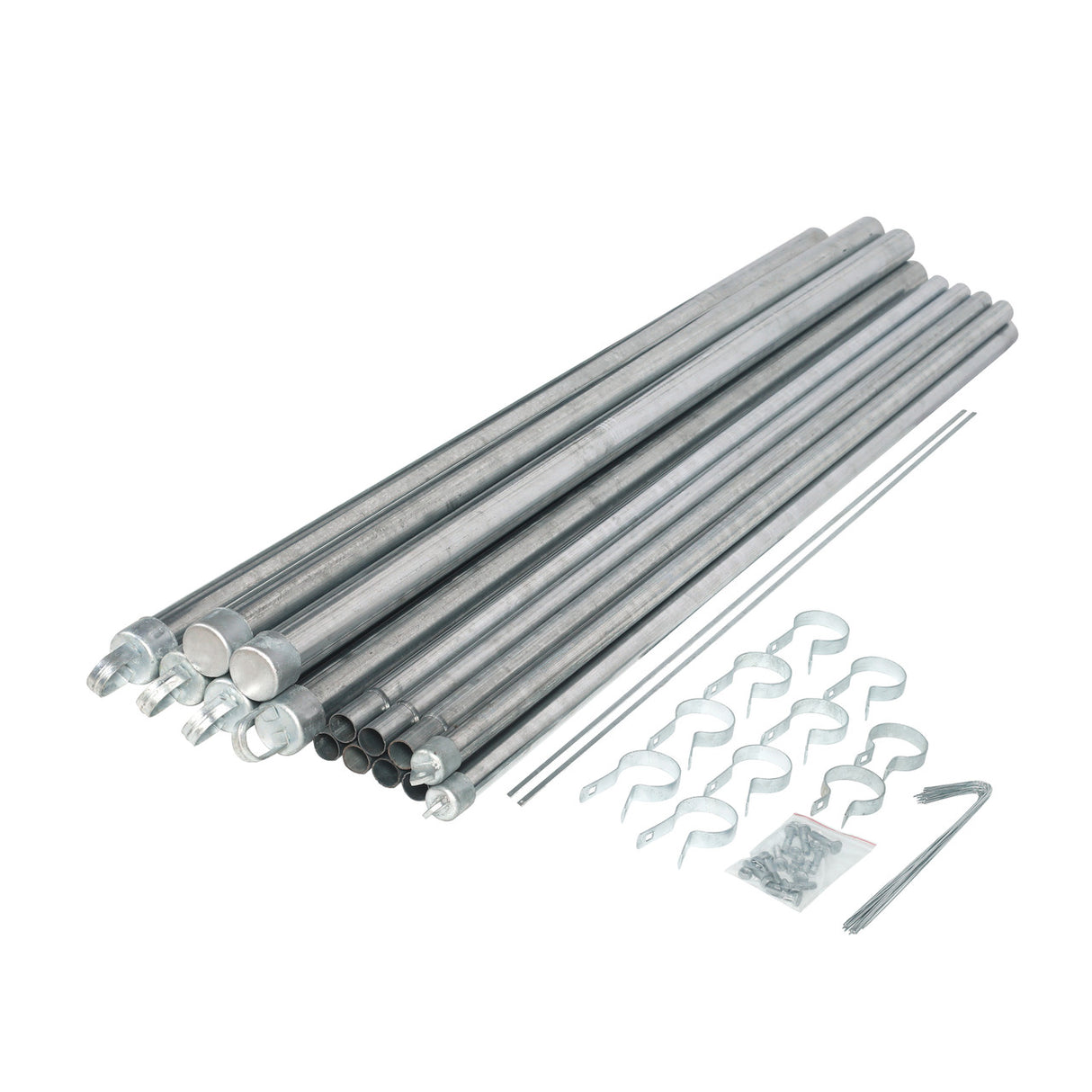Aleko Galvanized Steel Chain Link Fence - Complete Kit - 5 x 50 Feet - 11.5 AW Gauge
