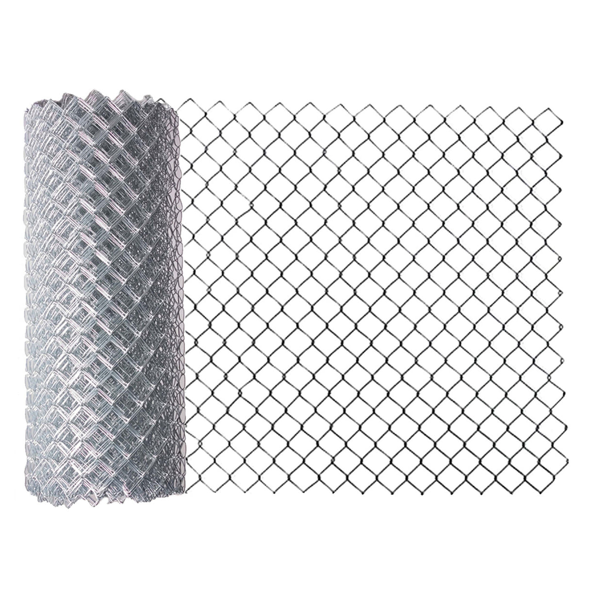 Aleko Galvanized Steel Chain Link Fence - Complete Kit - 4 x 50 Feet - 12.5 AW Gauge