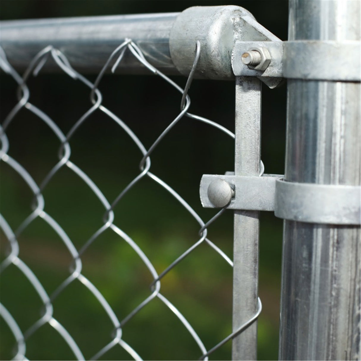 Aleko Galvanized Steel Chain Link Fence - Complete Kit - 4 x 50 Feet - 12.5 AW Gauge