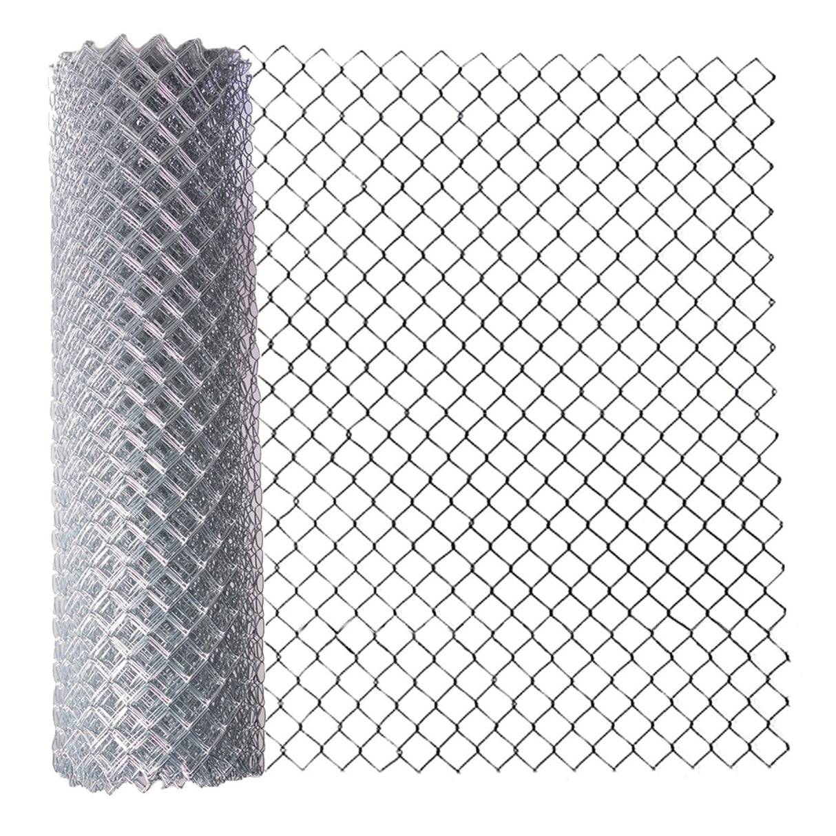 Aleko Galvanized Steel Chain Link Fence - Complete Kit - 6 x 50 Feet - 12.5 AW Gauge