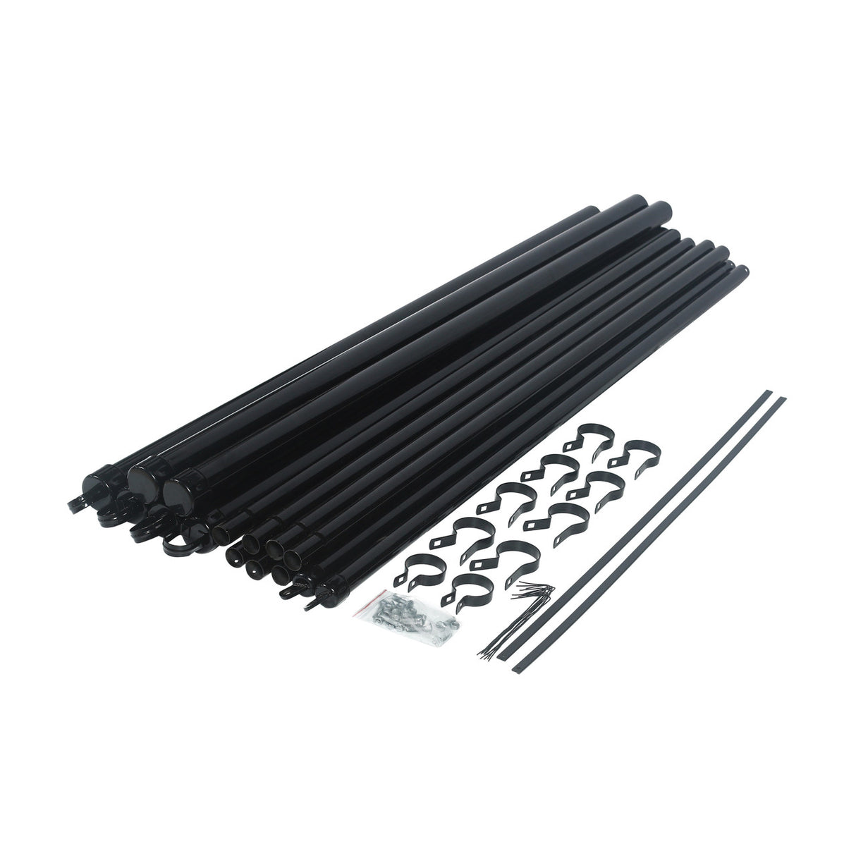 Aleko Galvanized Steel Chain Link Fence – Complete Kit – 5x50 ft. – 9.5 AW Gauge - Black