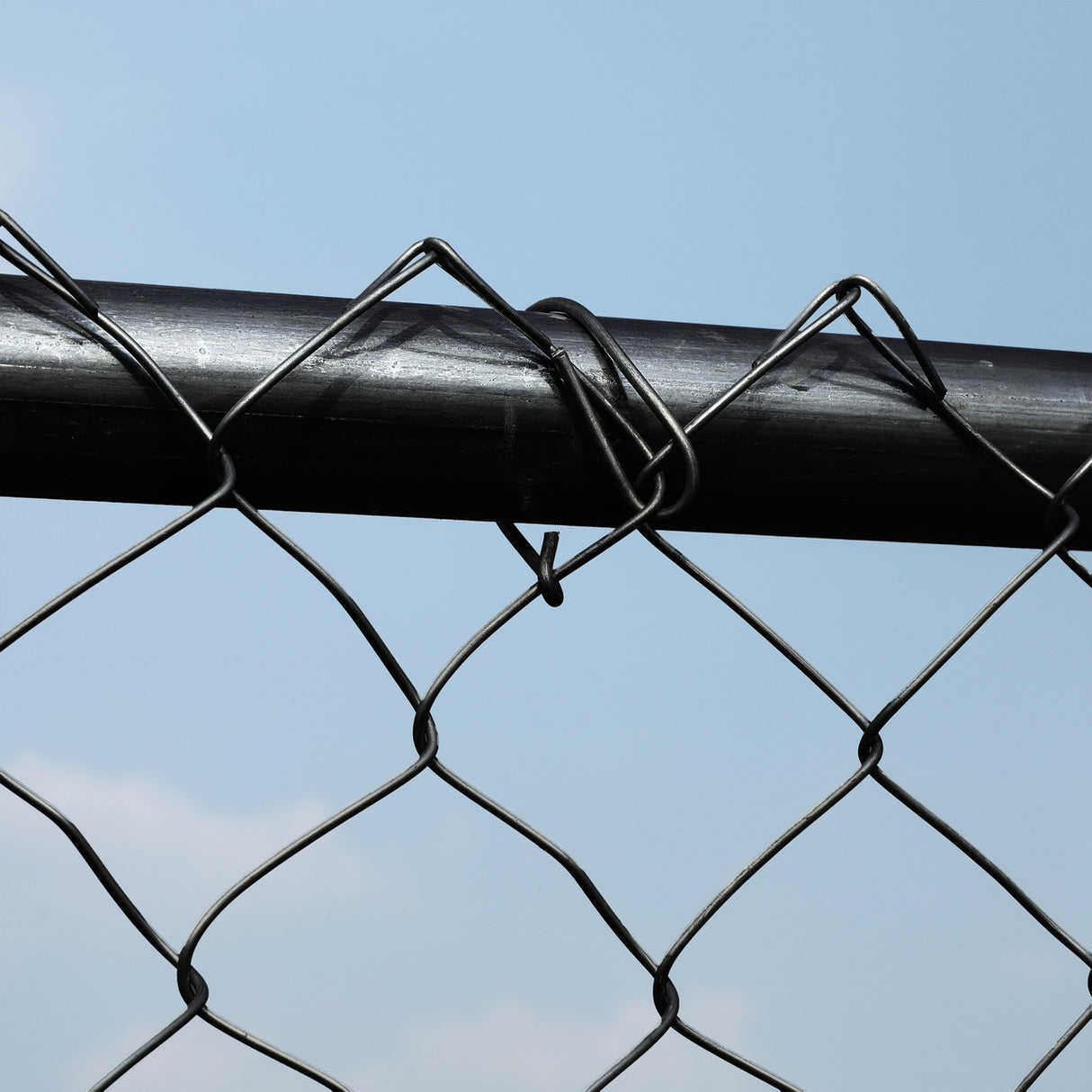 Aleko Galvanized Steel Chain Link Fence – Complete Kit – 6x50 ft. – 9.5 AW Gauge - Black