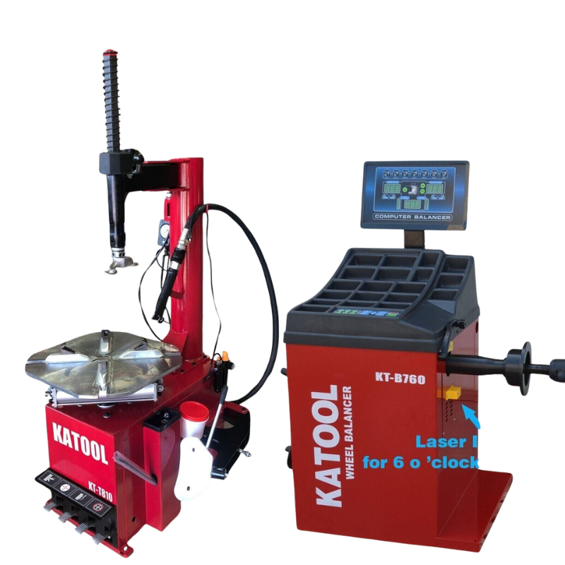 Katool KT-T810 Tire Changer With KT-B760 Wheel Balancer Combo