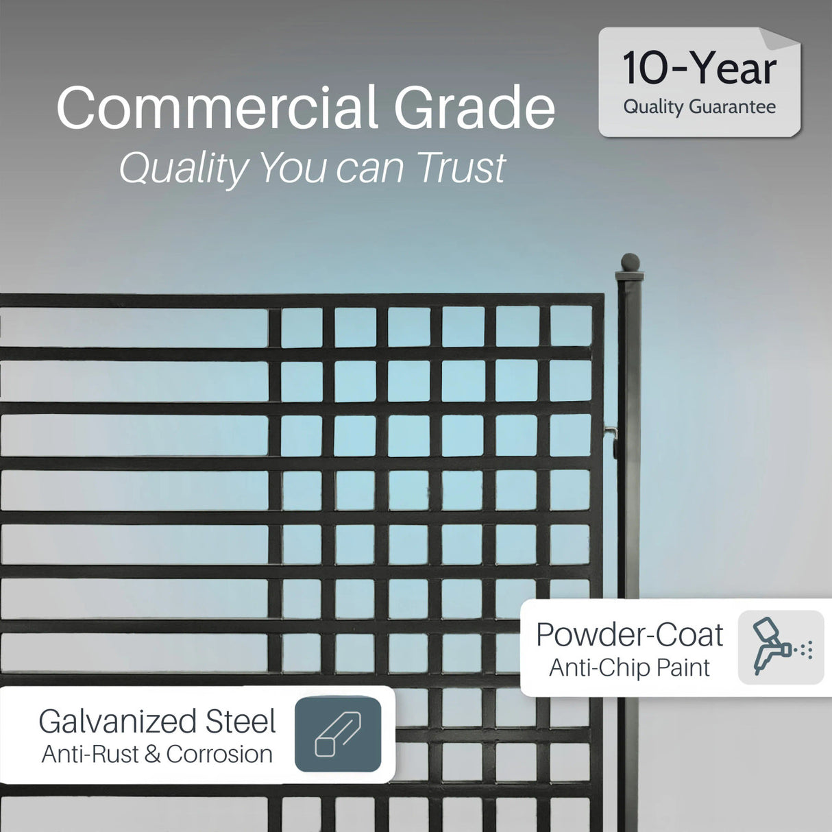 Aleko Steel Dual Swing Driveway Gate - Kyiv Style - 18 x 6 Feet