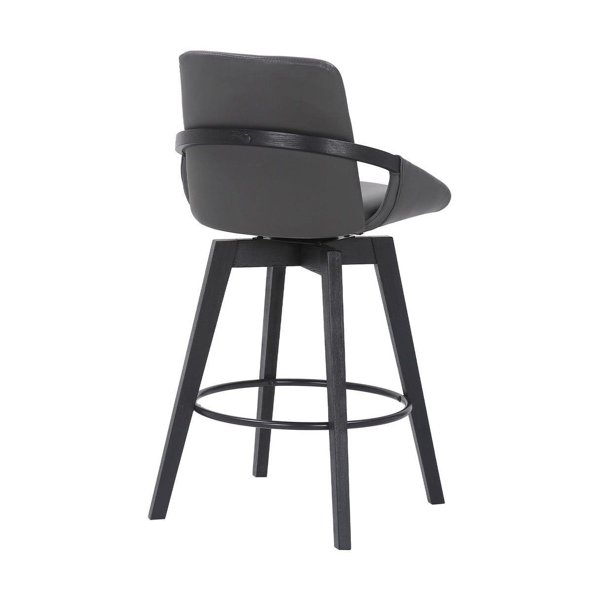 Baylor Swivel Barstool in Luxurious Faux Leather - Stylish & Durable Wood Frame for Modern Homes
