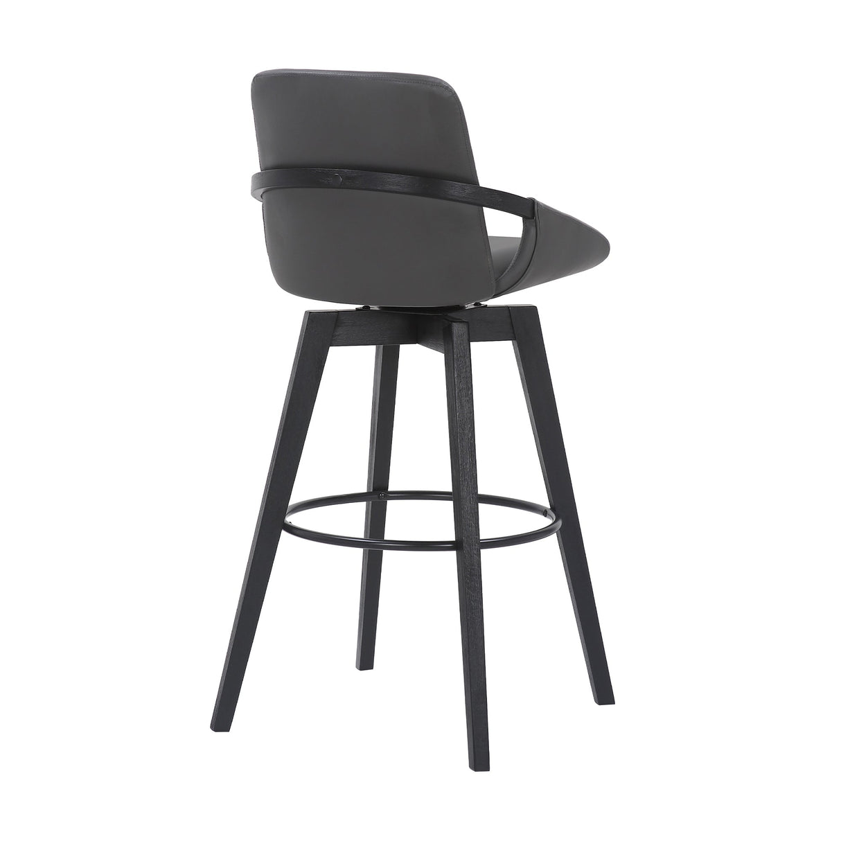 Baylor Swivel Barstool in Luxurious Faux Leather - Stylish & Durable Wood Frame for Modern Homes