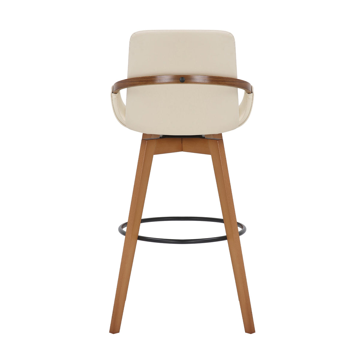 Baylor Swivel Barstool in Luxurious Faux Leather - Stylish & Durable Wood Frame for Modern Homes