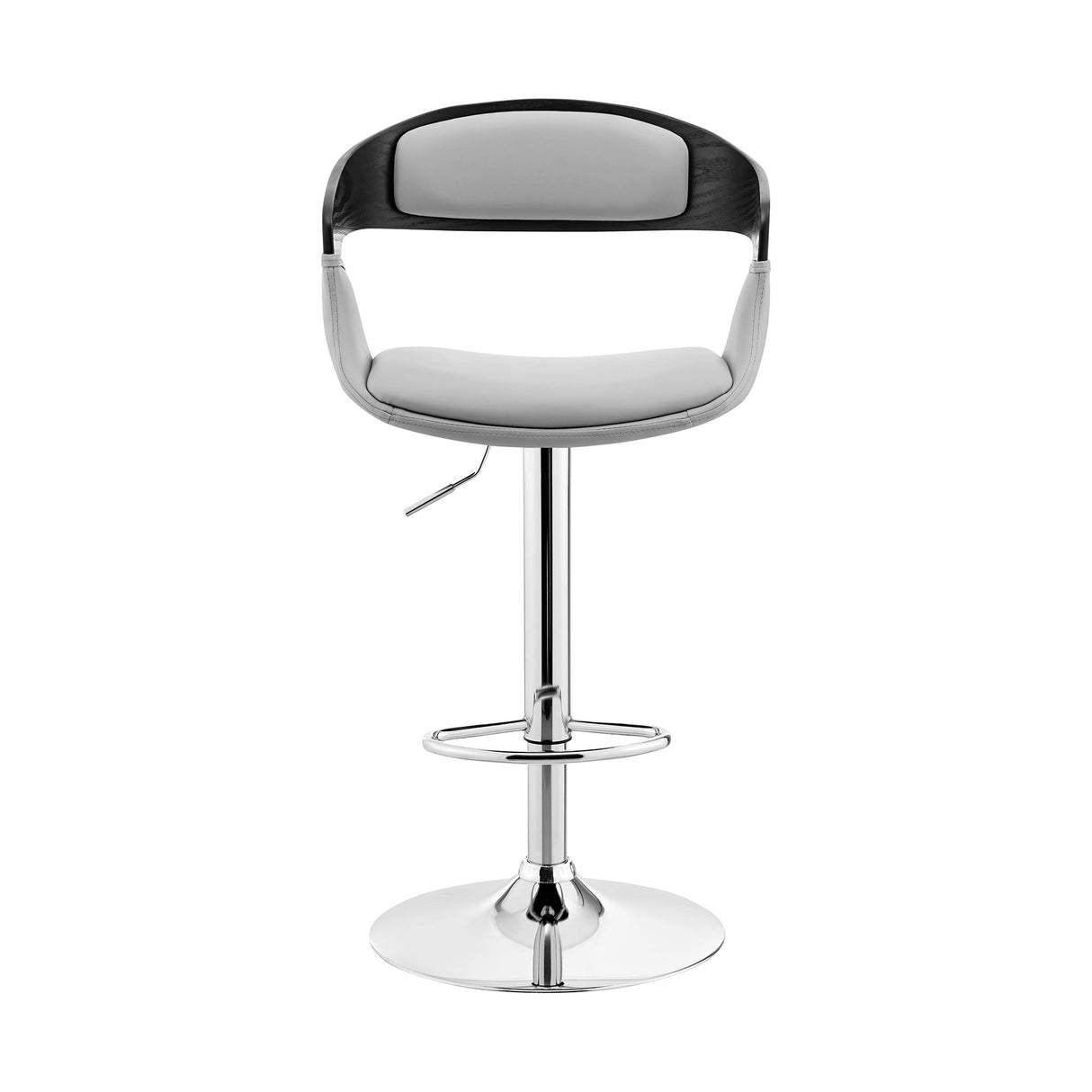 Benson Adjustable Faux Leather Bar Stool with 360-Degree Swivel and Ergonomic Comfort Design