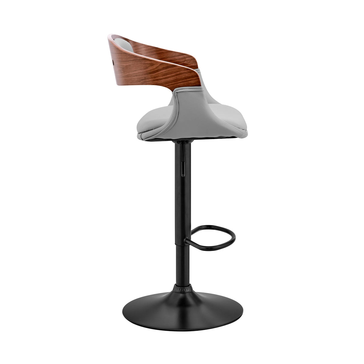 Benson Adjustable Faux Leather Bar Stool with 360-Degree Swivel and Ergonomic Comfort Design