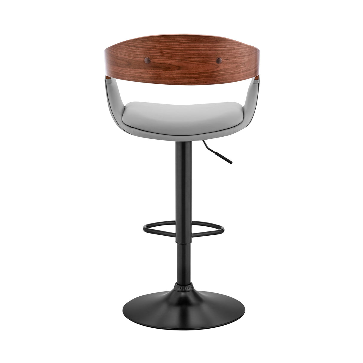 Benson Adjustable Faux Leather Bar Stool with 360-Degree Swivel and Ergonomic Comfort Design