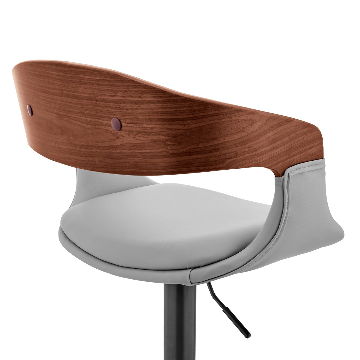 Benson Adjustable Faux Leather Bar Stool with 360-Degree Swivel and Ergonomic Comfort Design