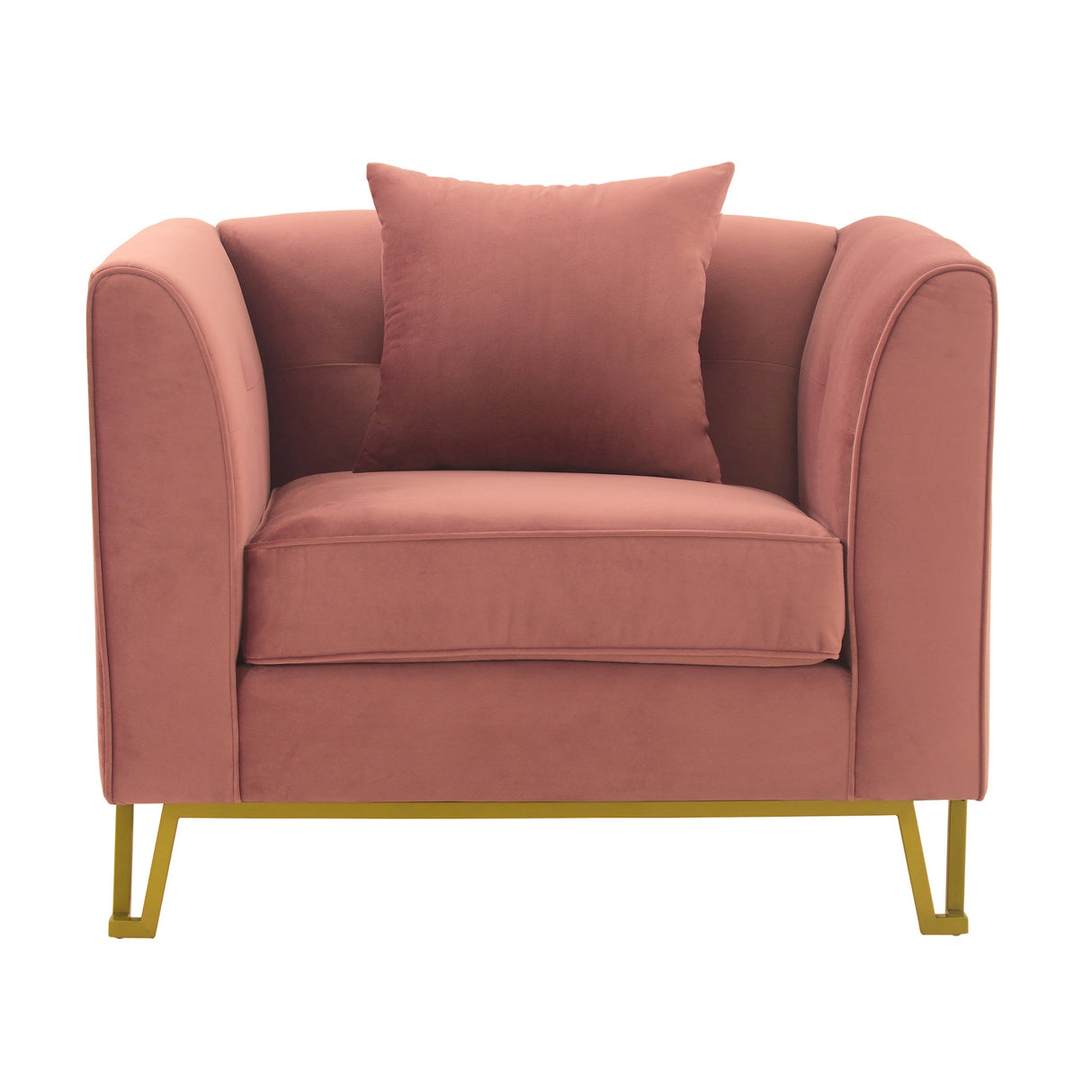 Everest Modern Fabric Chair with Plush Foam Cushions, Stylish Design, and No Assembly Required