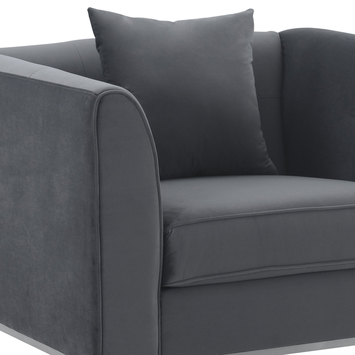 Everest Modern Fabric Chair with Plush Foam Cushions, Stylish Design, and No Assembly Required