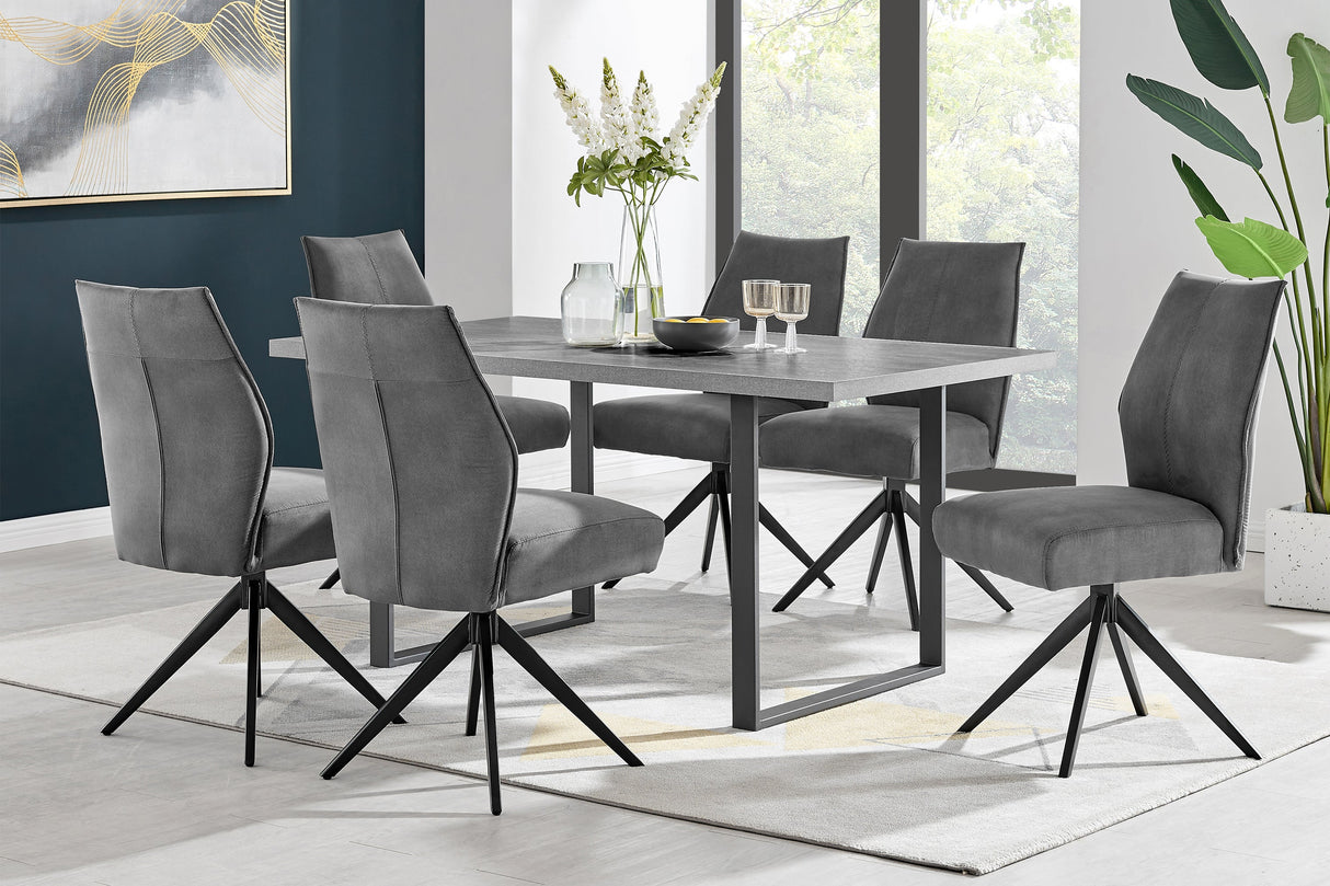 Fenton Contemporary Dining Table - Stylish Melamine Top with Sturdy Steel Frame for Modern Homes