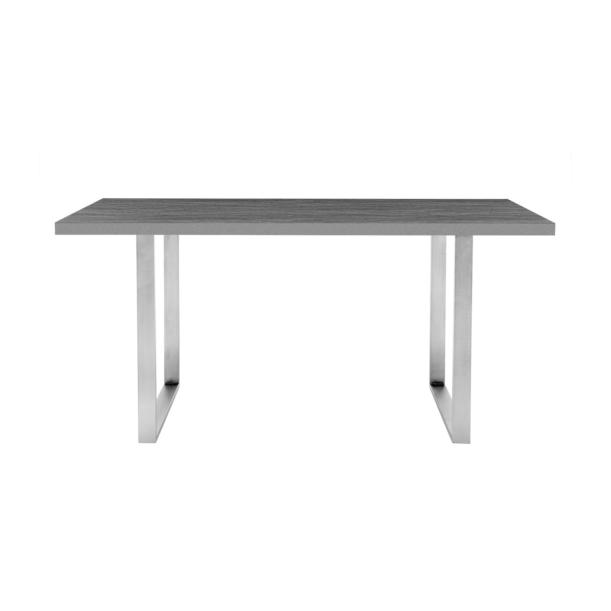 Fenton Contemporary Dining Table with Melamine Top and Sleek Stainless Steel Frame for Modern Homes
