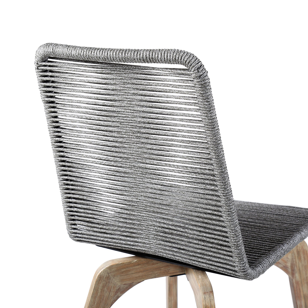 Island Eucalyptus Wood Outdoor Dining Chair Set of 2 - Stylish Comfort with UV Resistant Weave