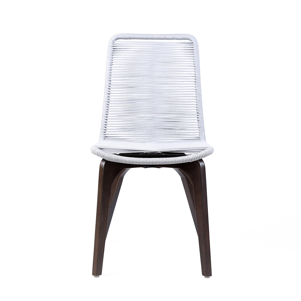 Island Eucalyptus Wood Outdoor Dining Chair Set of 2 - Stylish Comfort with UV Resistant Weave