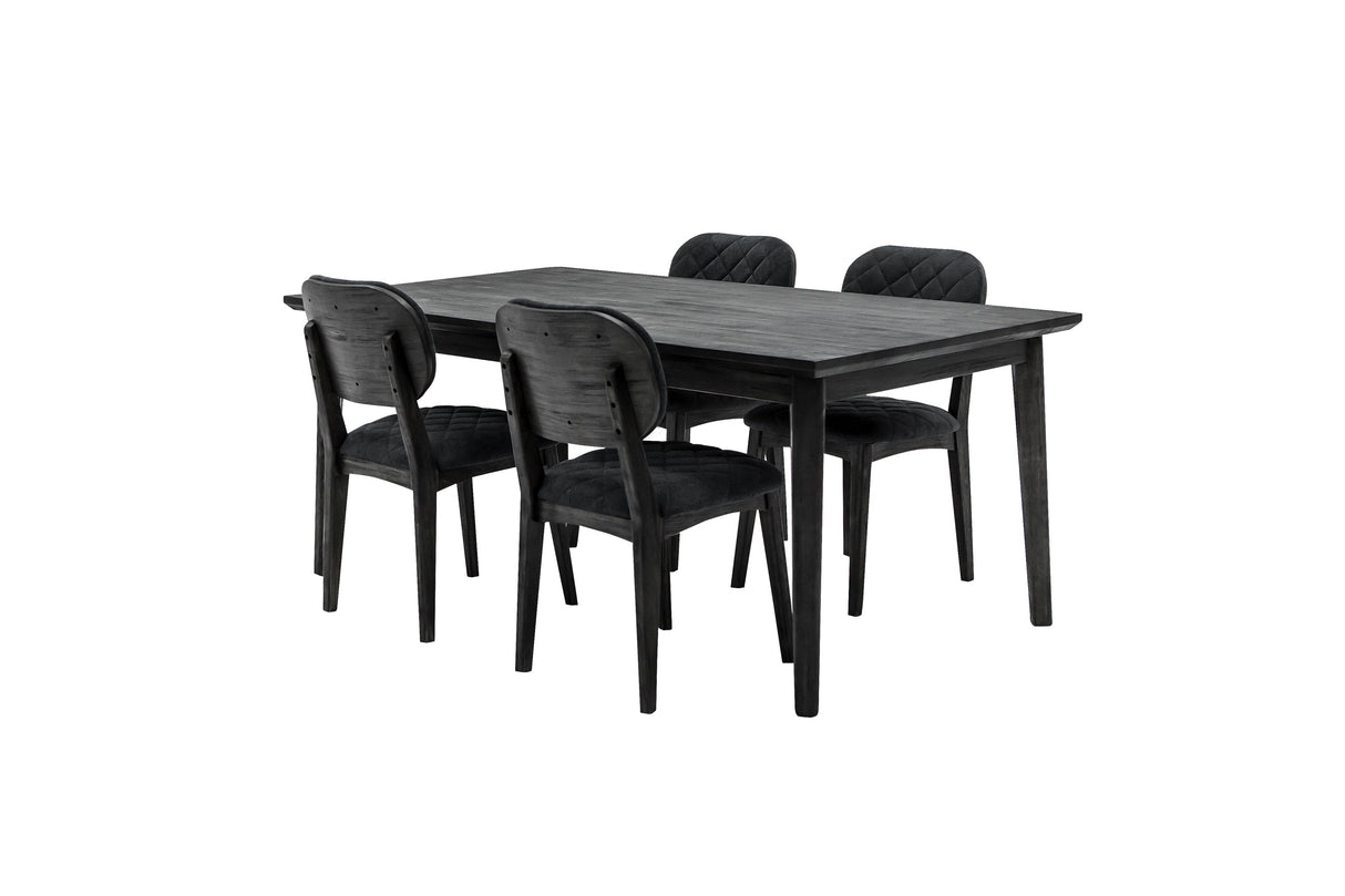 Katelyn Acacia Dining Chair Set of 2 - Stylish Upholstered Chairs with Tundra Gray Finish for Home