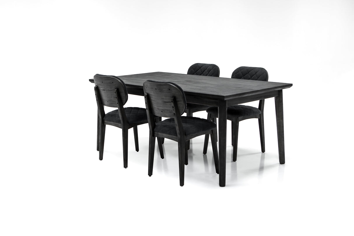 Katelyn Acacia Dining Chair Set of 2 - Stylish Upholstered Chairs with Tundra Gray Finish for Home