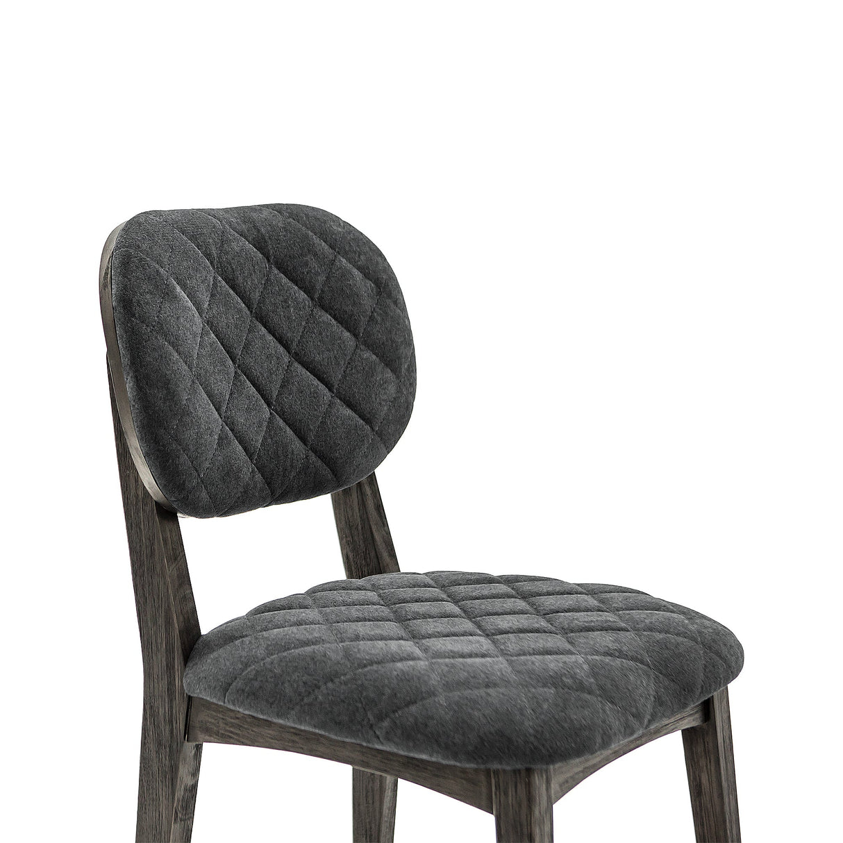Katelyn Acacia Dining Chair Set of 2 - Stylish Upholstered Chairs with Tundra Gray Finish for Home