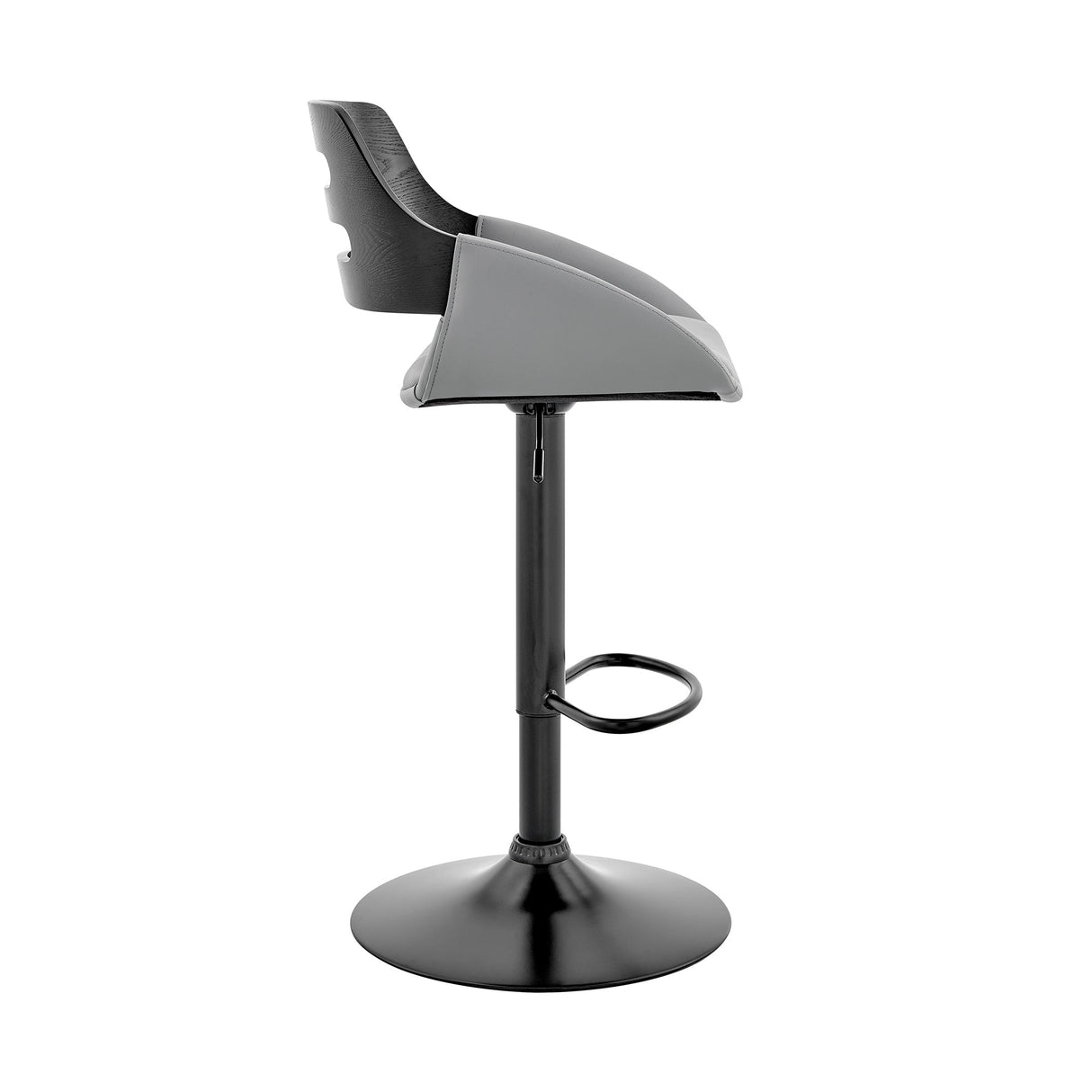 Karter Adjustable Faux Leather Bar Stool with 360-Degree Swivel and Comfort Design for Home Use