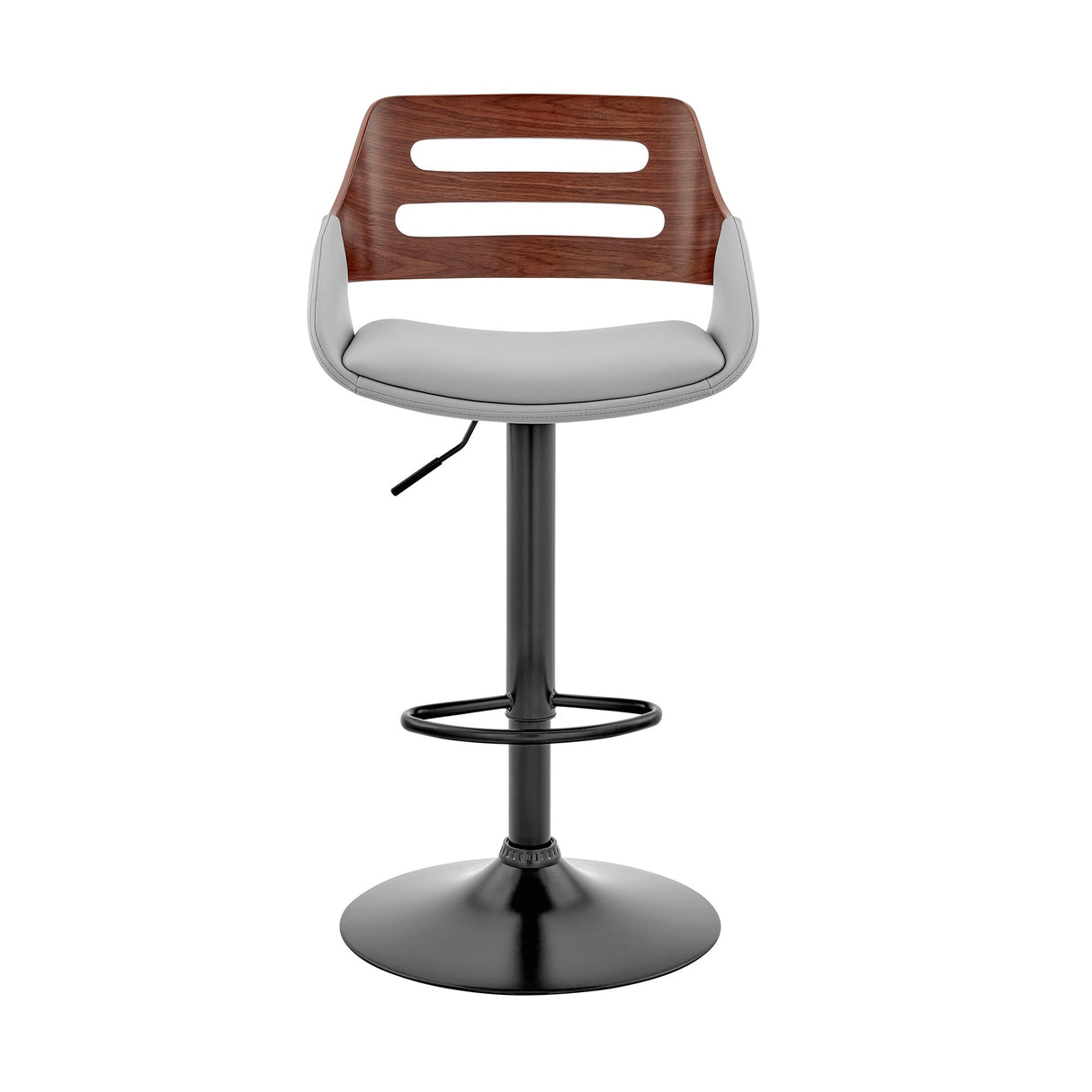 Karter Adjustable Faux Leather Bar Stool with 360-Degree Swivel and Comfort Design for Home Use