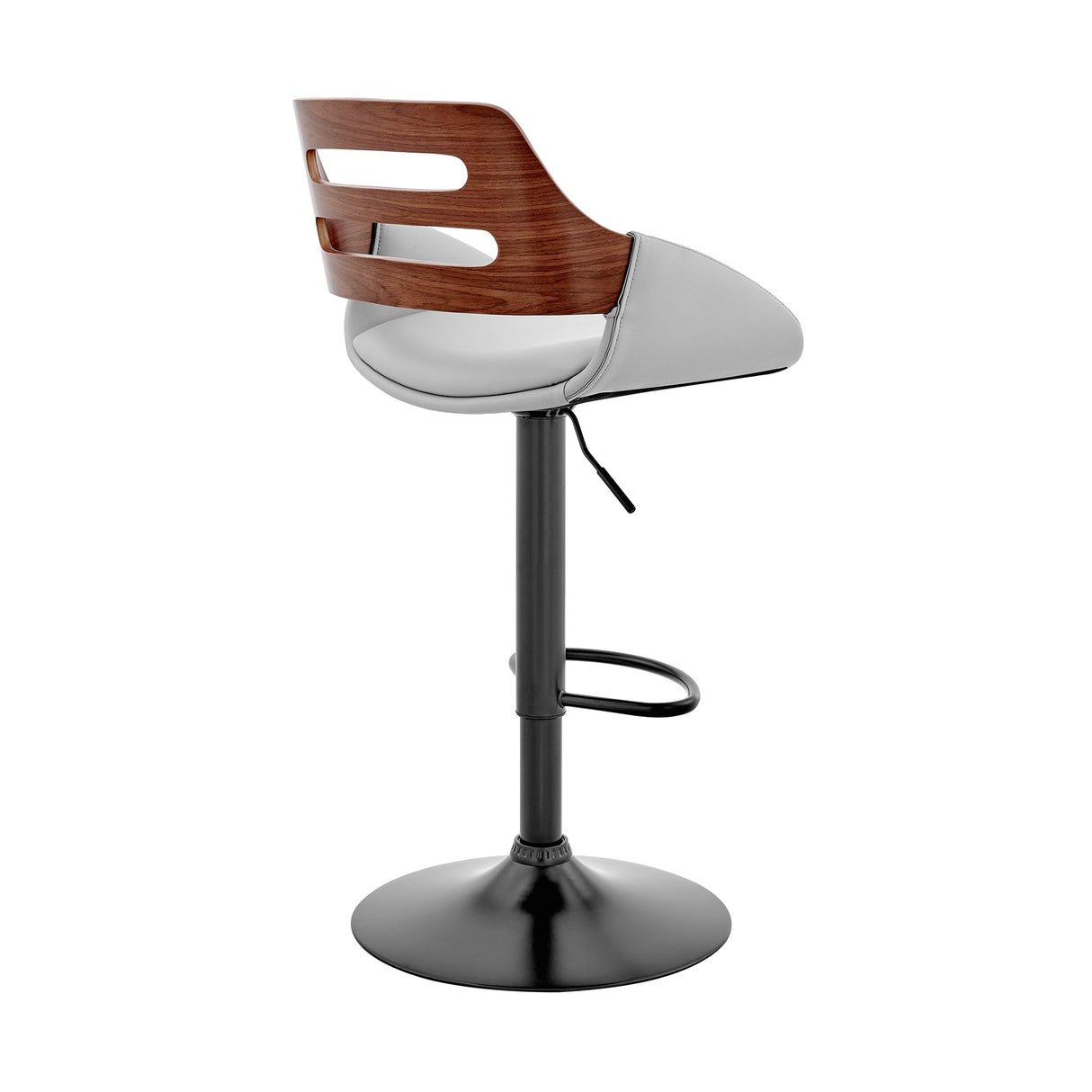 Karter Adjustable Faux Leather Bar Stool with 360-Degree Swivel and Comfort Design for Home Use