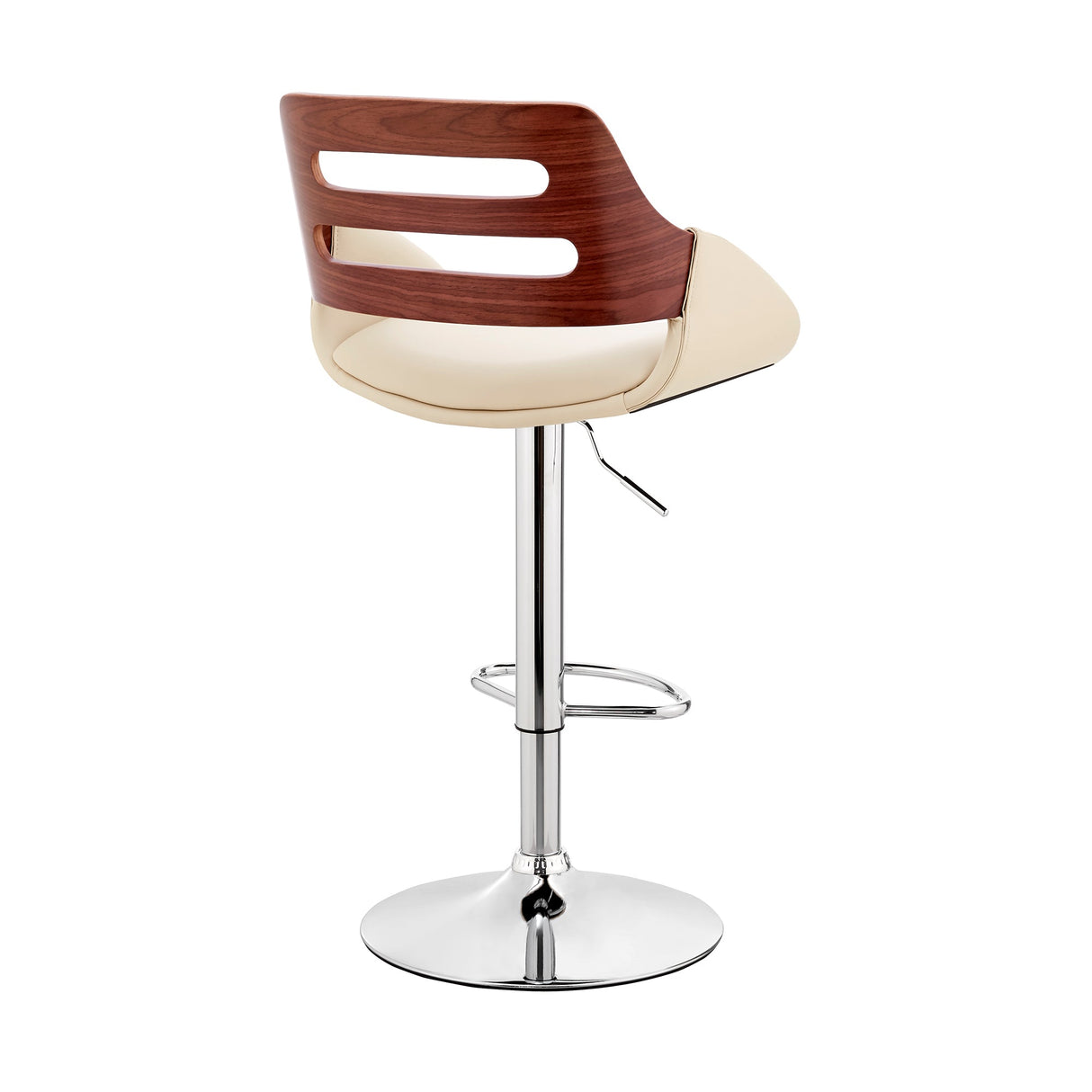 Karter Adjustable Faux Leather Bar Stool with 360-Degree Swivel and Comfort Design for Home Use