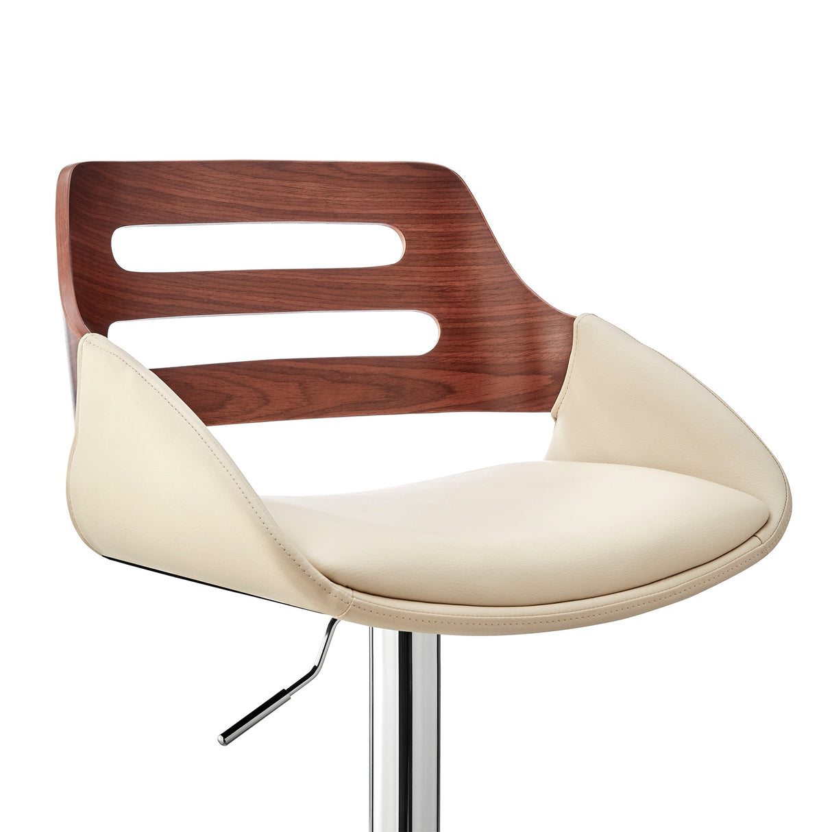Karter Adjustable Faux Leather Bar Stool with 360-Degree Swivel and Comfort Design for Home Use