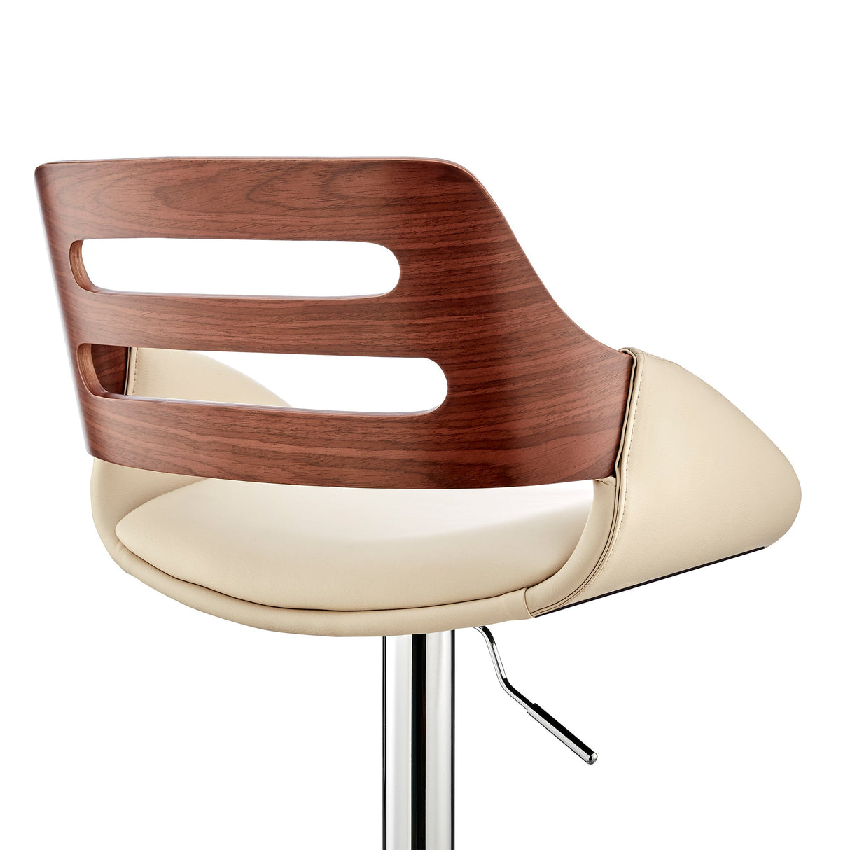 Karter Adjustable Faux Leather Bar Stool with 360-Degree Swivel and Comfort Design for Home Use