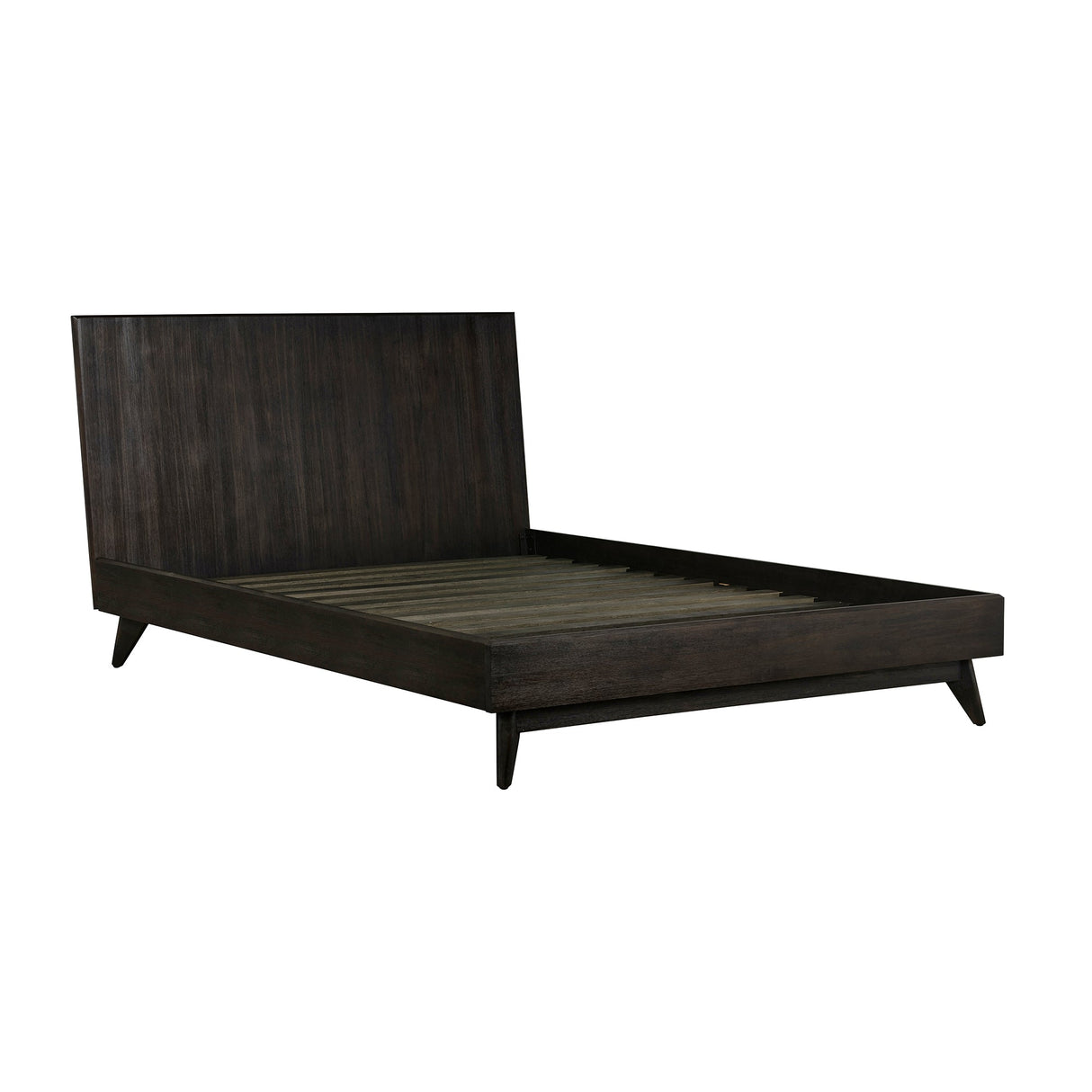 Baly Acacia Mid-Century Platform Bed - Stylish Design, No Box Spring Needed, Easy Assembly & Storage