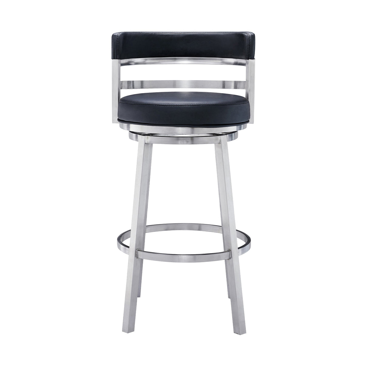Madrid Swivel Barstool – Ergonomic Faux Leather Seating with 360-Degree Motion for Your Home Bar
