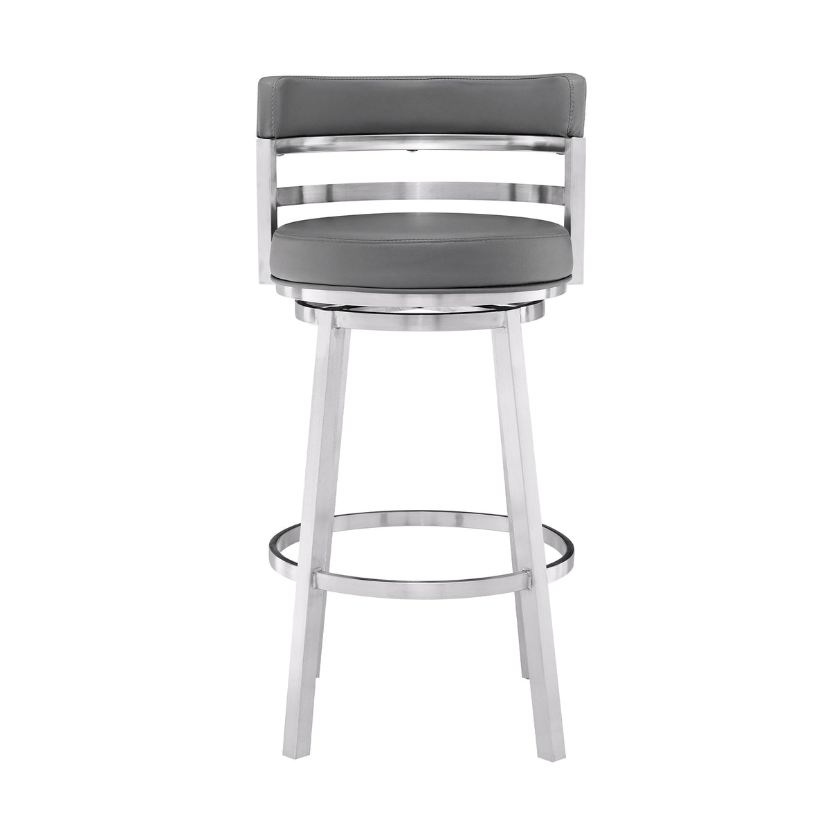 Madrid Swivel Barstool – Ergonomic Faux Leather Seating with 360-Degree Motion for Your Home Bar