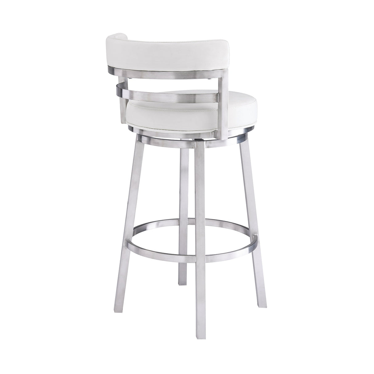 Madrid Swivel Barstool – Ergonomic Faux Leather Seating with 360-Degree Motion for Your Home Bar