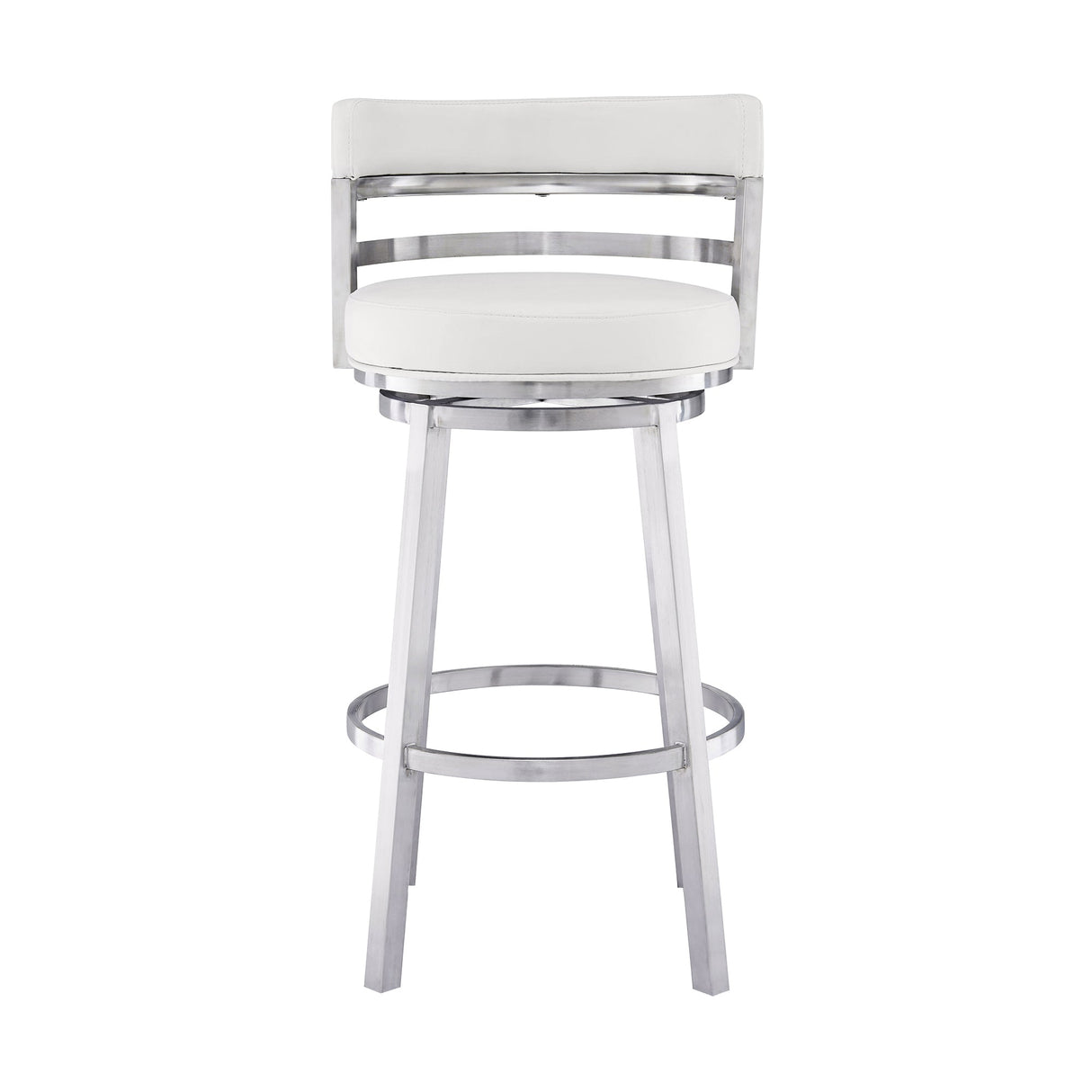 Madrid Swivel Barstool – Ergonomic Faux Leather Seating with 360-Degree Motion for Your Home Bar