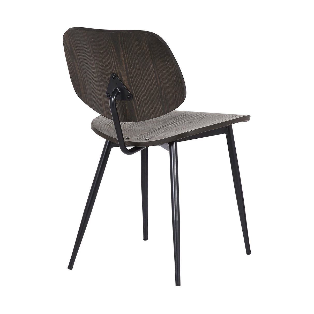 Miki Mid-Century Black Steel Dining Chair Set of 2 - Stylish, Durable, Ideal for Any Room Decor