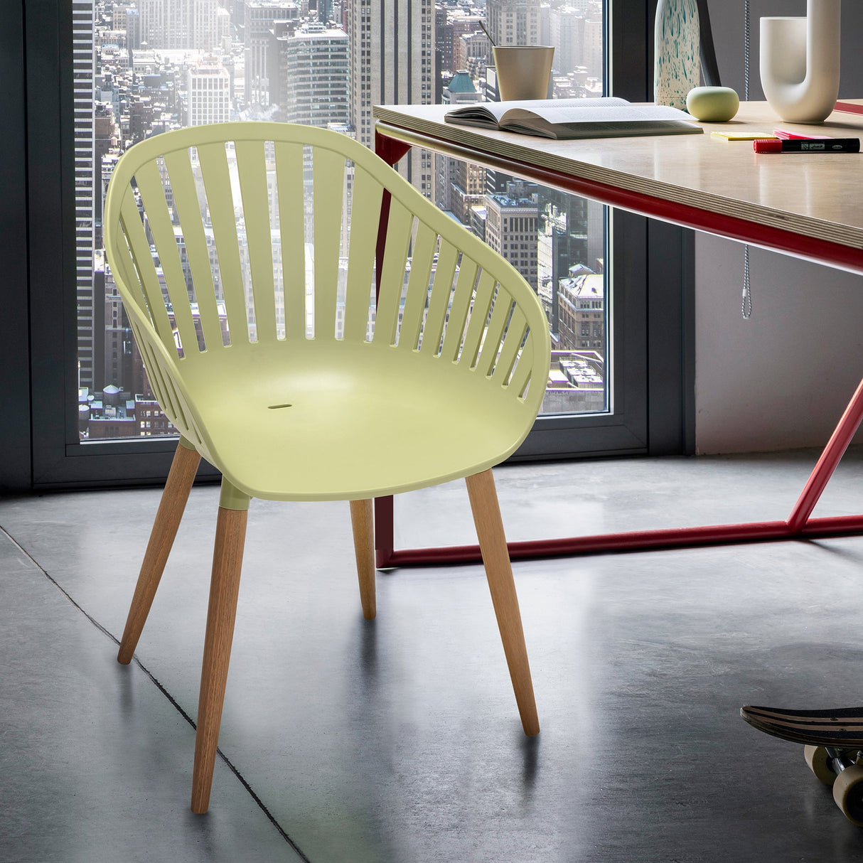 Nassau Outdoor Dining Chairs Set of 2 - Eco-Friendly, Stylish Eucalyptus Legs in Multiple Colors!