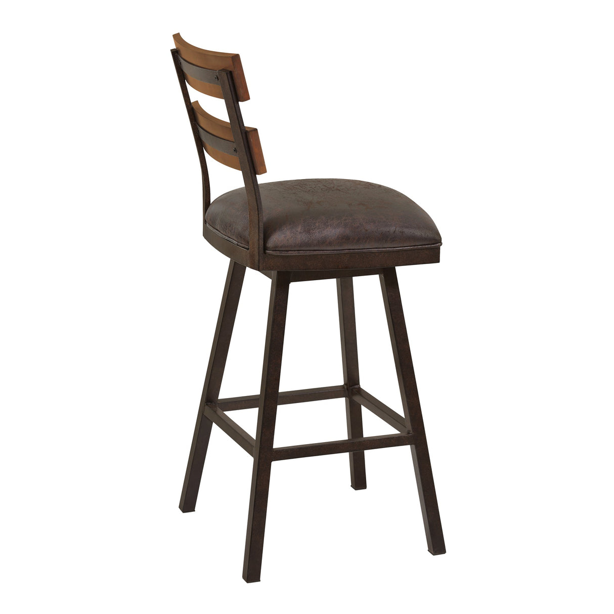 Saugus Transitional Swivel Barstool - Elegant Upholstered Design with Metal Frame for Modern Spaces